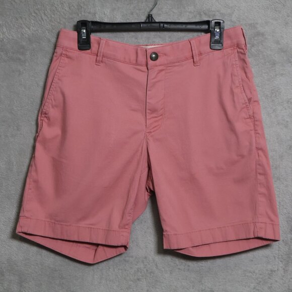 Faherty Shorts Mens 31 Pink Organic Cotton Tencel Stretch Casual‎ Chino Summer - Picture 1 of 12